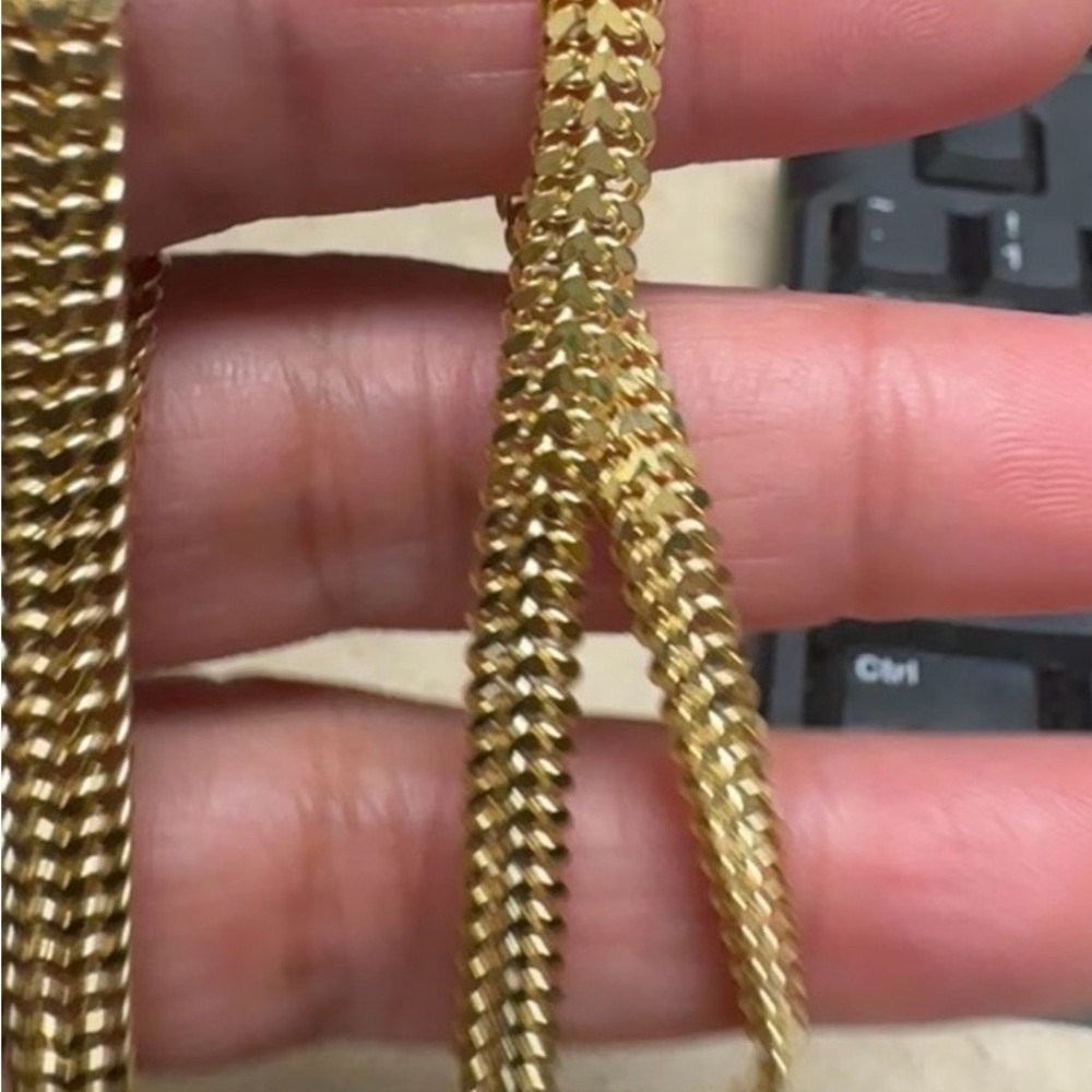 HEART BIZ K18 JAPAN Gold Chain Necklace 20 inches